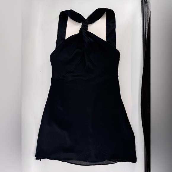 Jen Ceballos X Mango Satin Mini Dress with knot Small - Picture 4 of 10